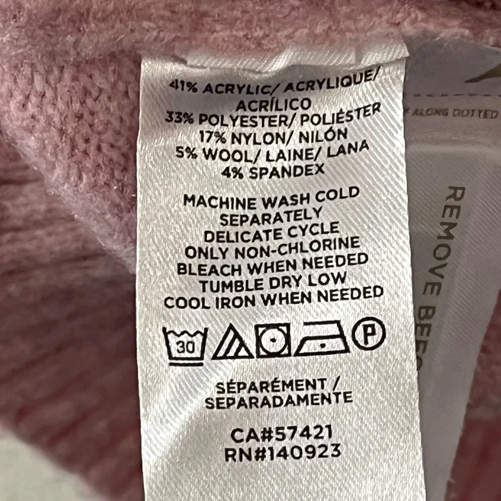 LOFT Cat Mama Crew Neck Pullover Sweater Size XS Novelty Pink‎ - Image 6