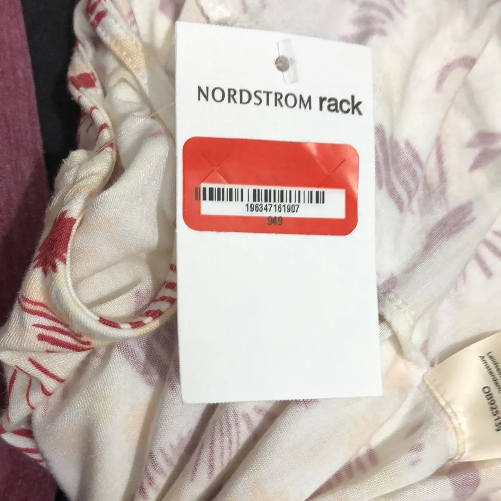 Free People Daria Graphic Maxi Dress in Ivory Combo Draped Tank Large NWT - Image 12