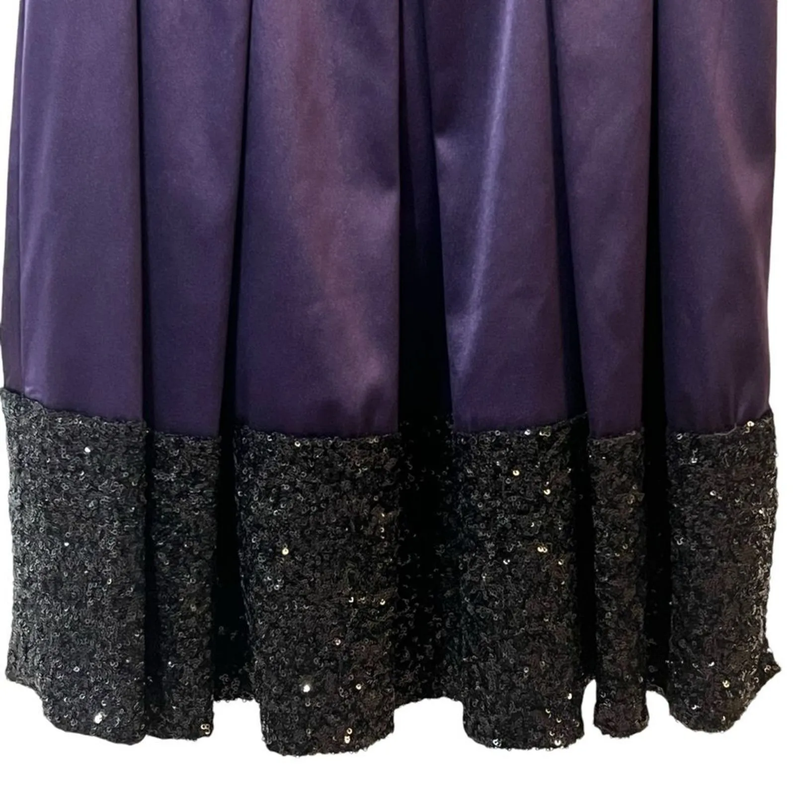 Taylor Womens Purple Satin Cocktail Dress Size 10 Sequin Formal Wedding Guest - Image 7