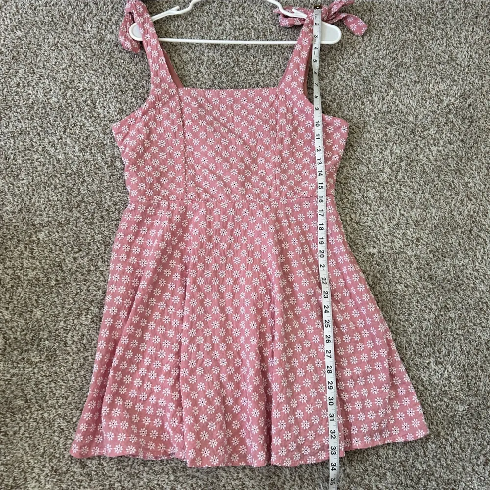 Trixxi Pink White Floral Mini Dress Tie Detail Summer Spring XL Large - Image 7