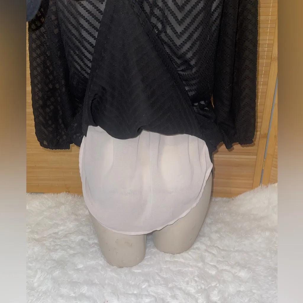 Daniel Rainn A Pea in the Pod maternity black 3/4 sleeve blouse top shirt SMALL - Image 6