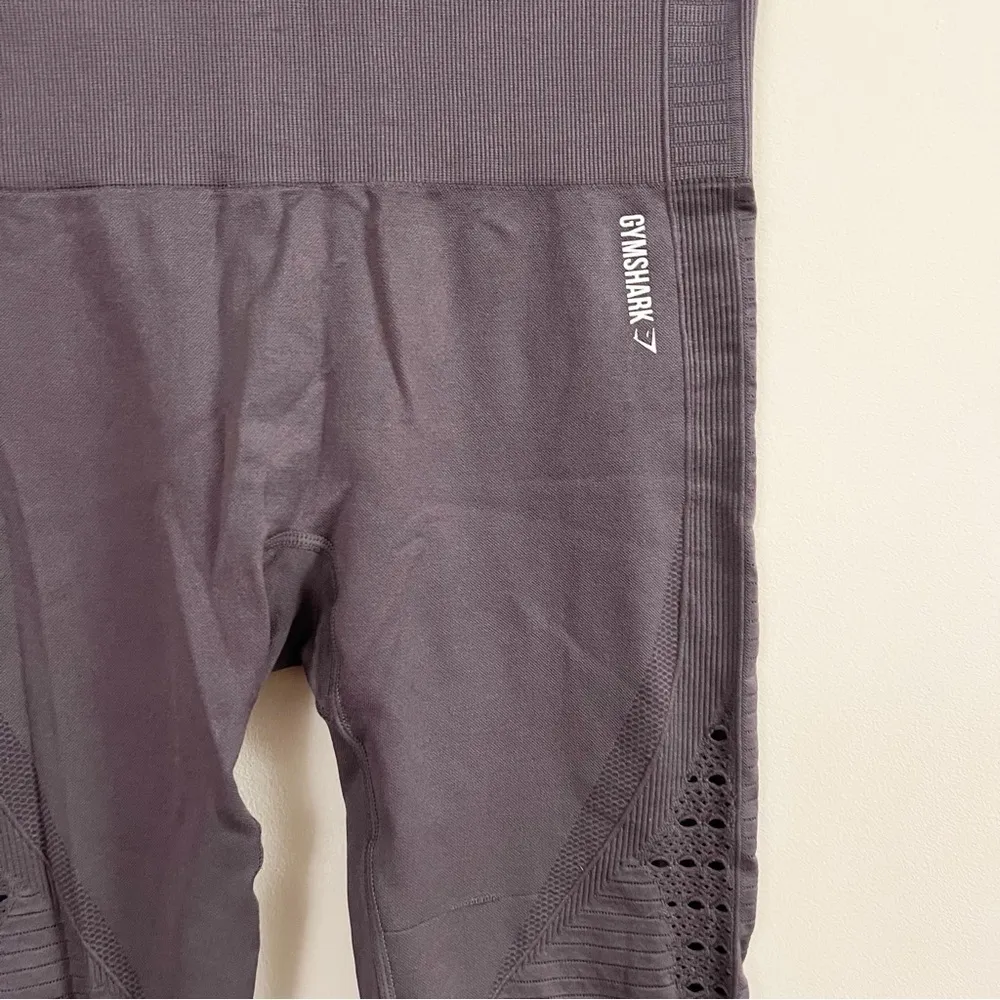 Gymshark Gray Ankle Fit Seamless Athletic Leggings Size Medium High Rise - Image 4