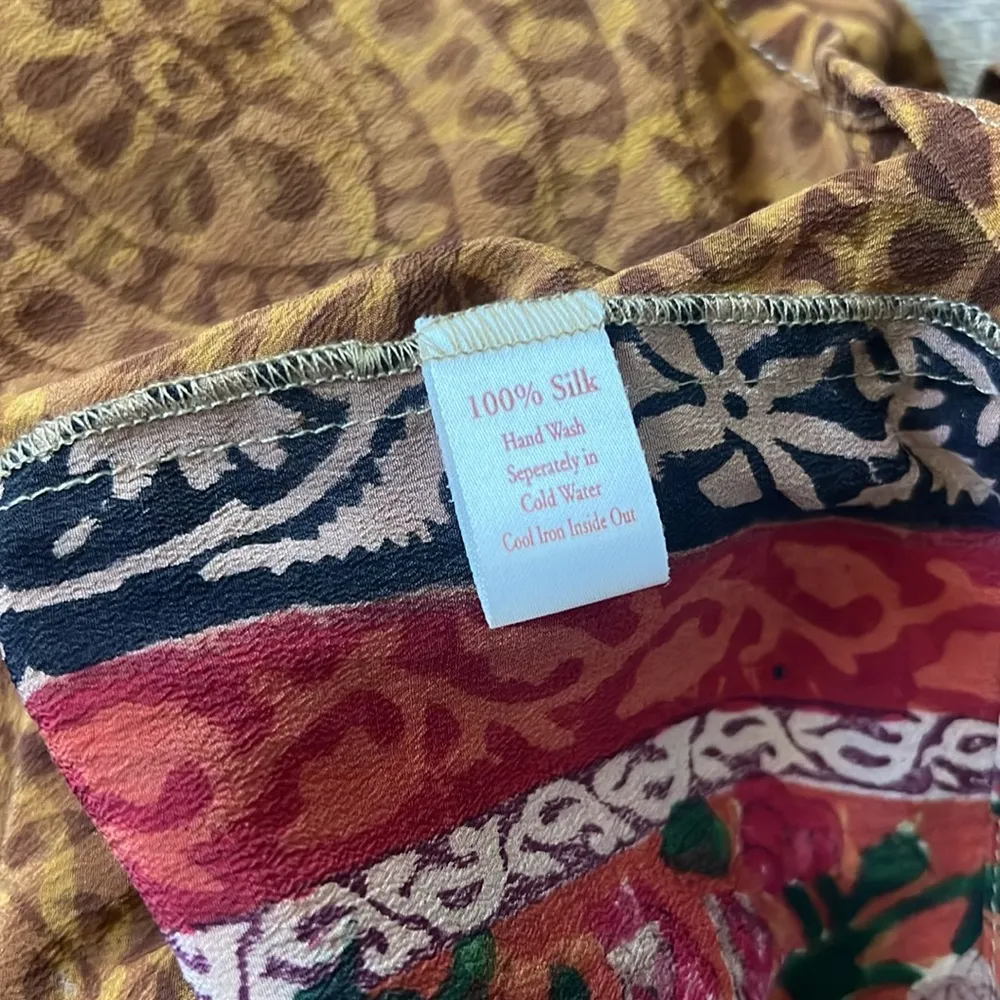 Indie Ella Boho Floral Silk Onesie Brown Size undefined - Image 4