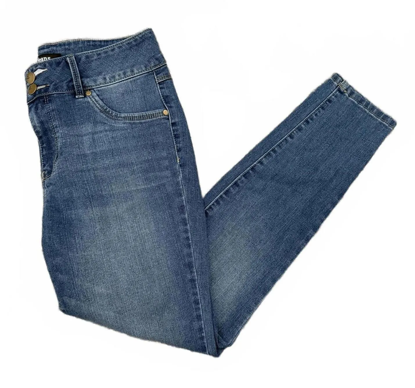 D. Jeans Women's Denim Jeans Size 8 Medium Blue Cropped Tapered Cotton Ankle - Image 1