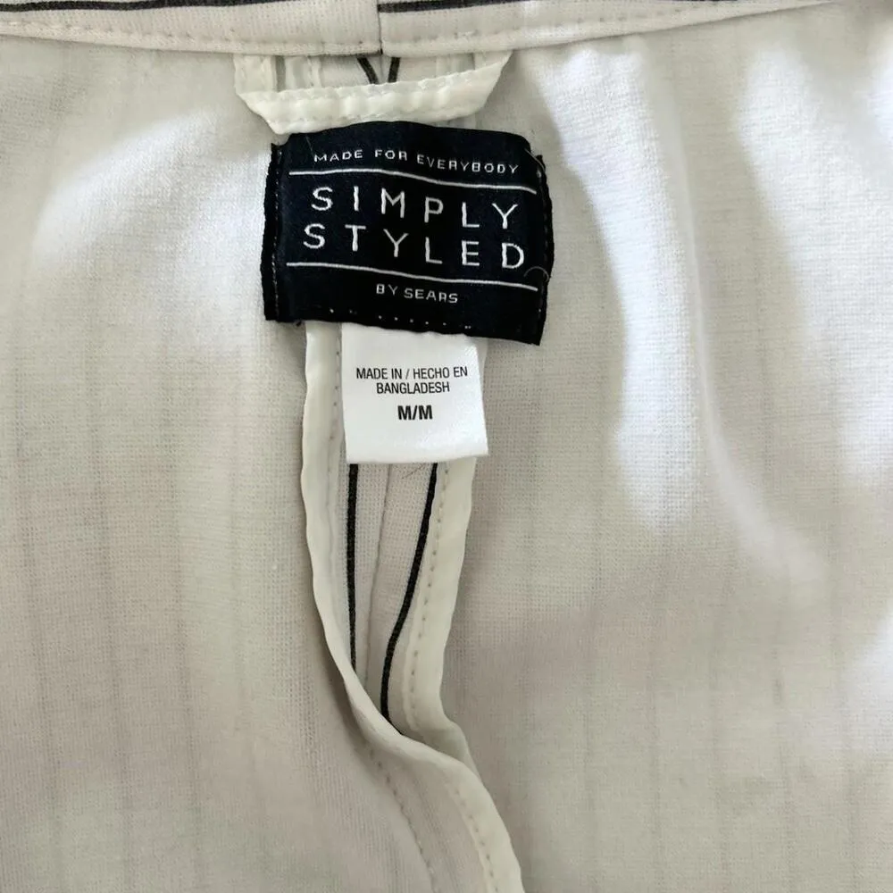 Simply Styled By Sears White Pinstripe Blazer for Women Size M Size M - Image 7
