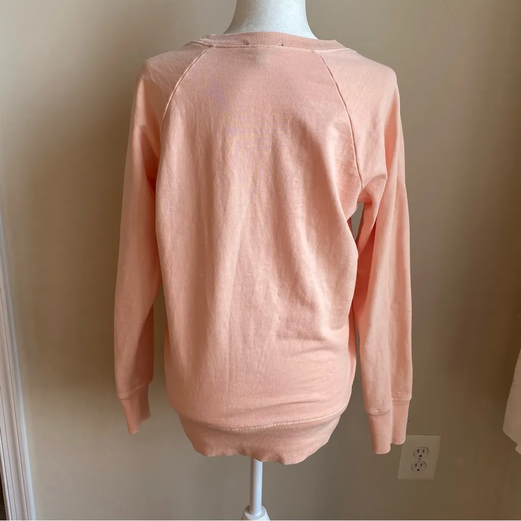 J. Crew Beach Bum 100% Cotton Sun Washed Peach Lightweight Crewneck Sweatshirt - Image 7