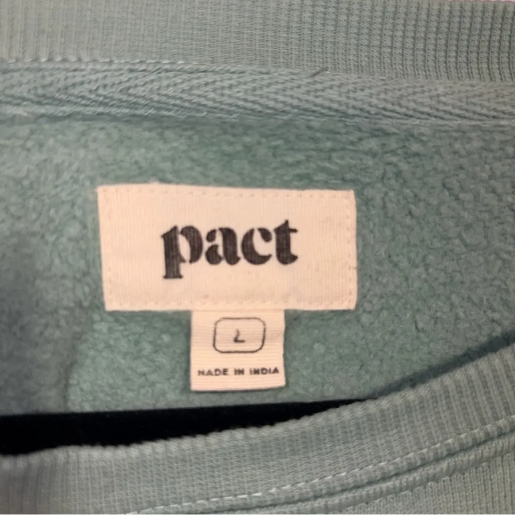 Pact Organic Cotton Graphic Sweatshirt Cropped Women L Casual Lounge Athleisure - Image 4