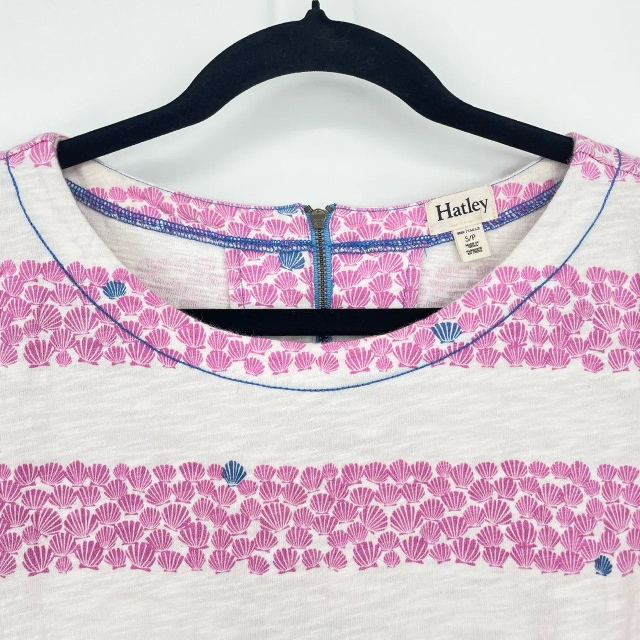 2/30$ Hatley Womens Short‎ Sleeve Summer Crew Neck Seashell Mini Dress Small Pink Size undefined - Image 7