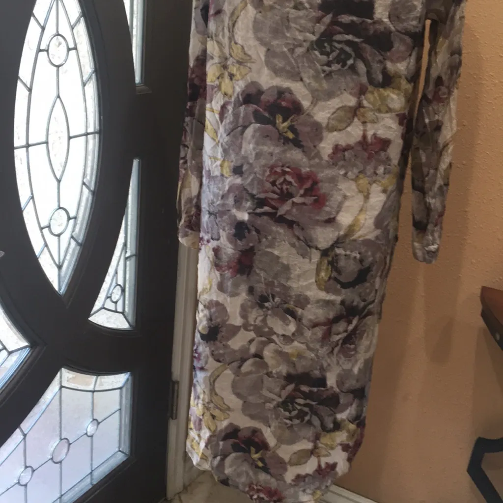 Mystree  brown tan patterned high low blouse - Image 6