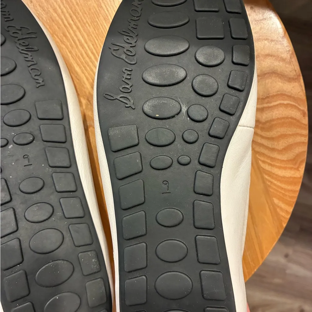 Sam Edelman  Cream Leather Loafers - Image 4