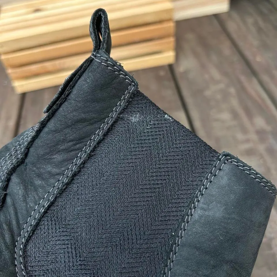 Black Suede Leather Timberland Chelsea Ankle Boots - Image 8