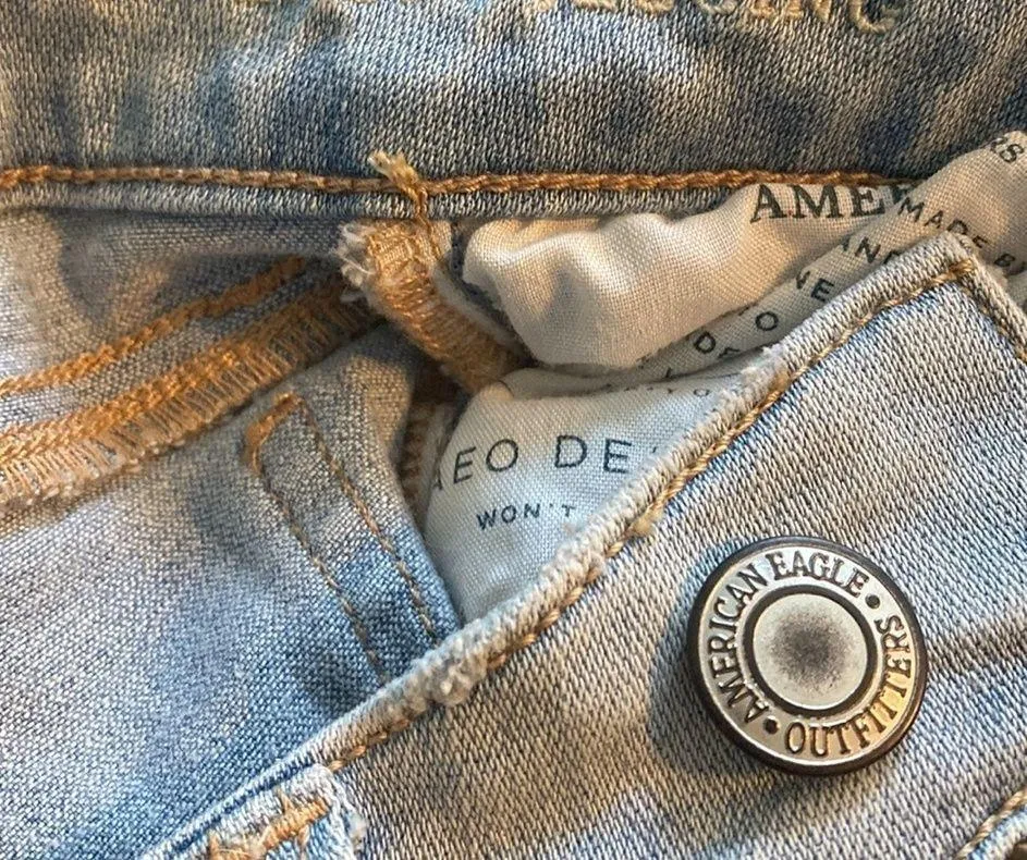 American Eagle NEW Size 00 Teen Ripped Short Super Stretch and Low Jegging Jean - Image 7