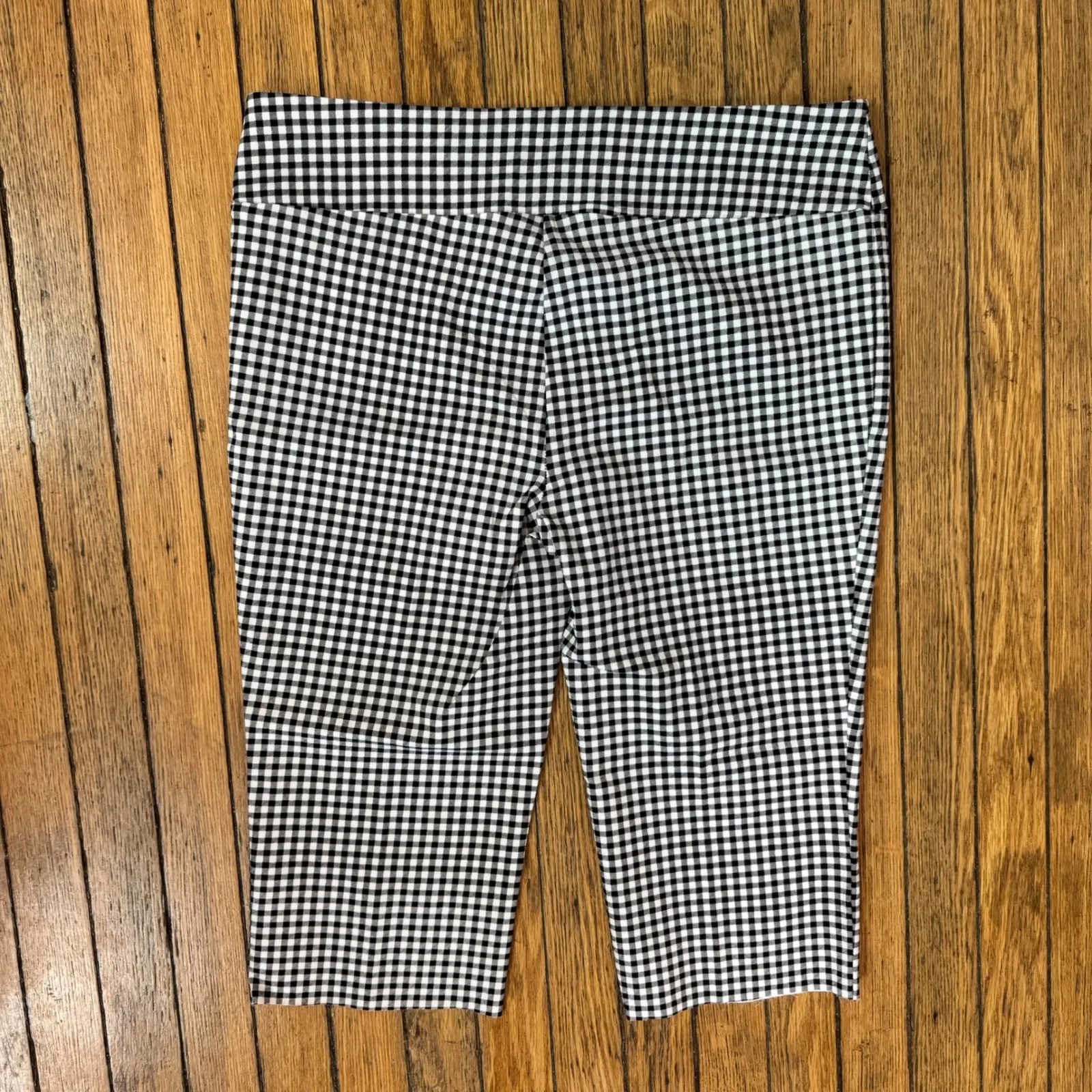 Jules & Leopold Gingham Capri Pants Stretch Cropped Leggings XL - Image 2