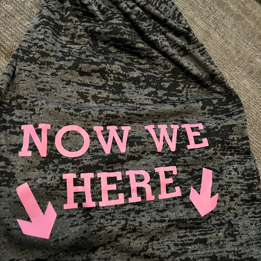 Women’s Small “Squatted To The Bottom Now We Here” Fab N Fit Gray Tank Top - Image 2