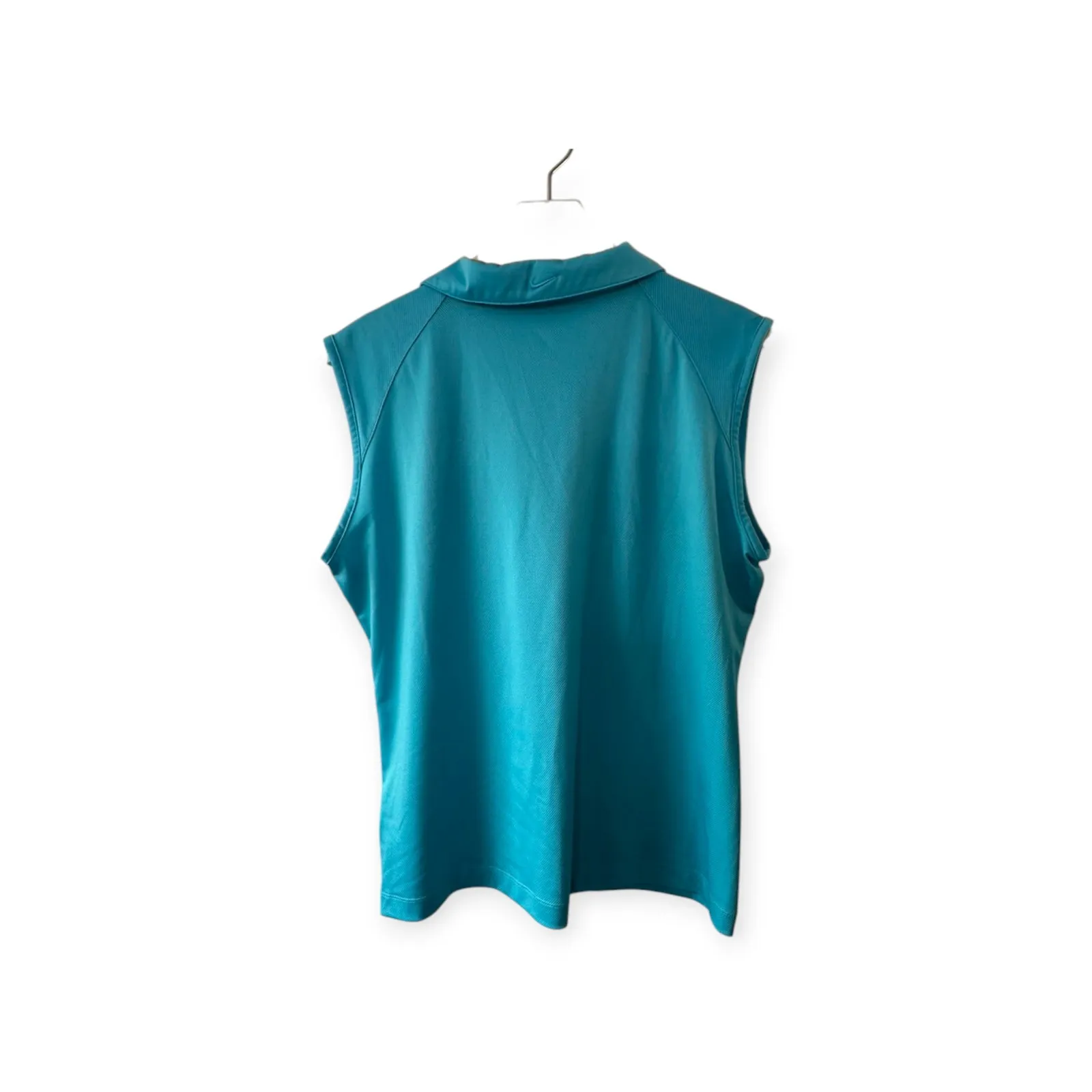 NIKE GOLF Bright Blue Sleeveless Polo Shirt Women's XL 16/18 New Gray - Image 4