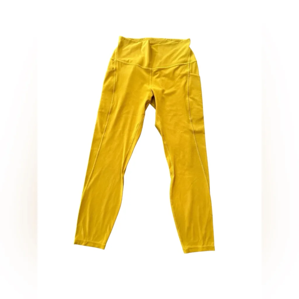 Lululemon Women's Yellow Brown High-Rise Leggings Size 10 - Image 7