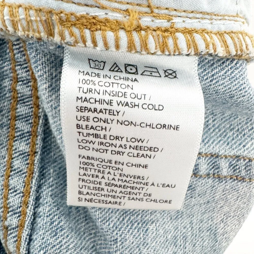 BDG High Rise Straight Leg Distressed Rigid‎ Jeans Urban Outfitters Blue Size 27 - Image 5