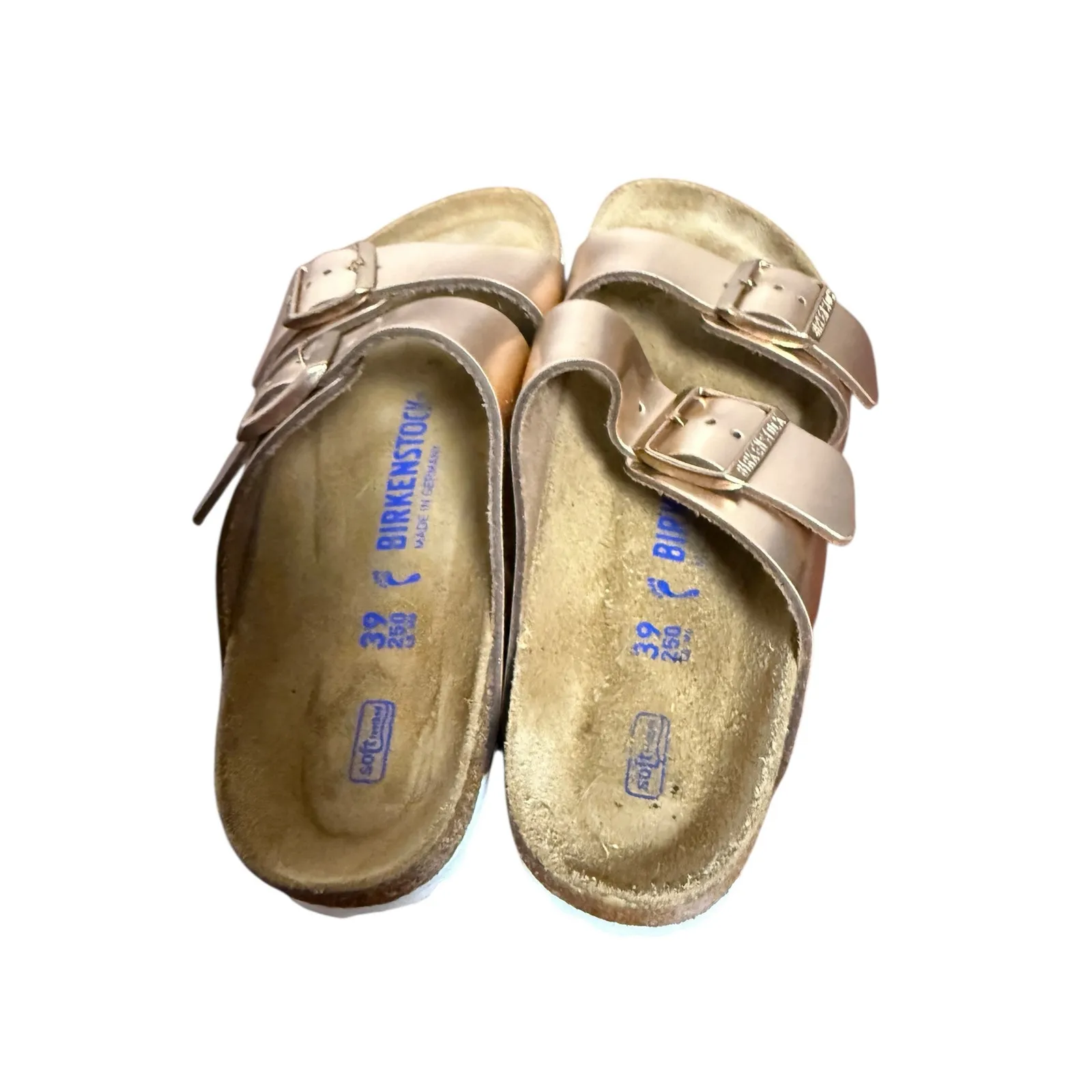 Birkenstock Metallic Copper Arizona Leather Buckle Sandals Size 8.5 - Image 5