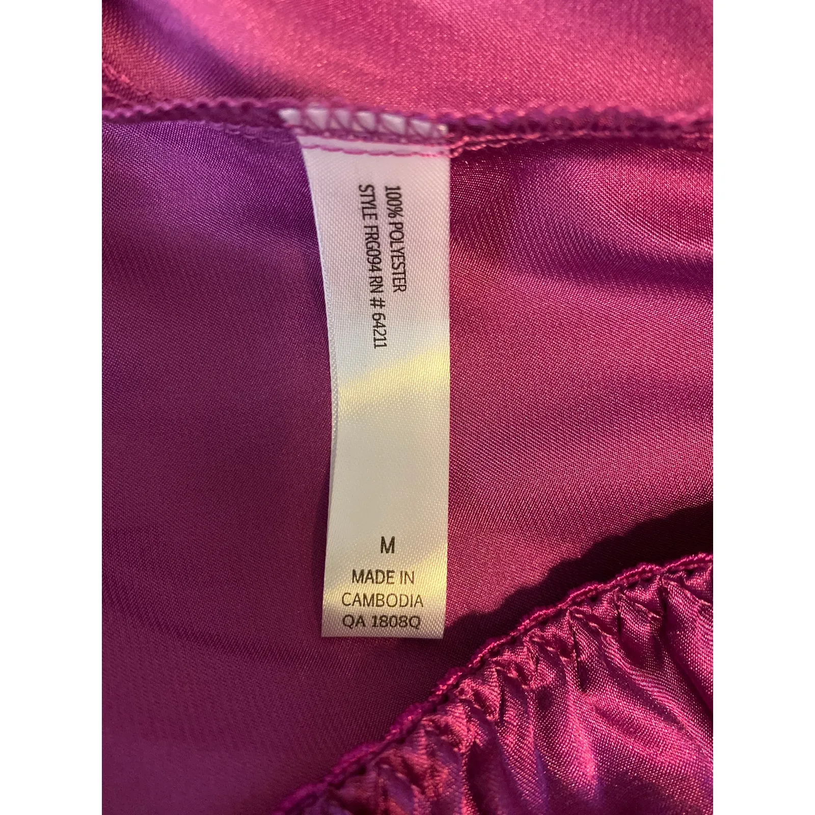 Linea Donatella Women's Size Medium Purple Satin 2 Piece Pajama Set Shorts Cami - Image 8