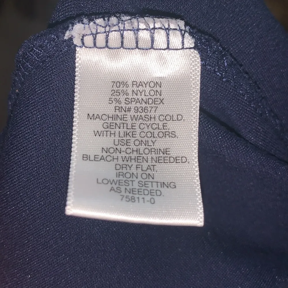 Liz Claiborne  Studio navy blue high waist stretchy legging dress pants - Image 7