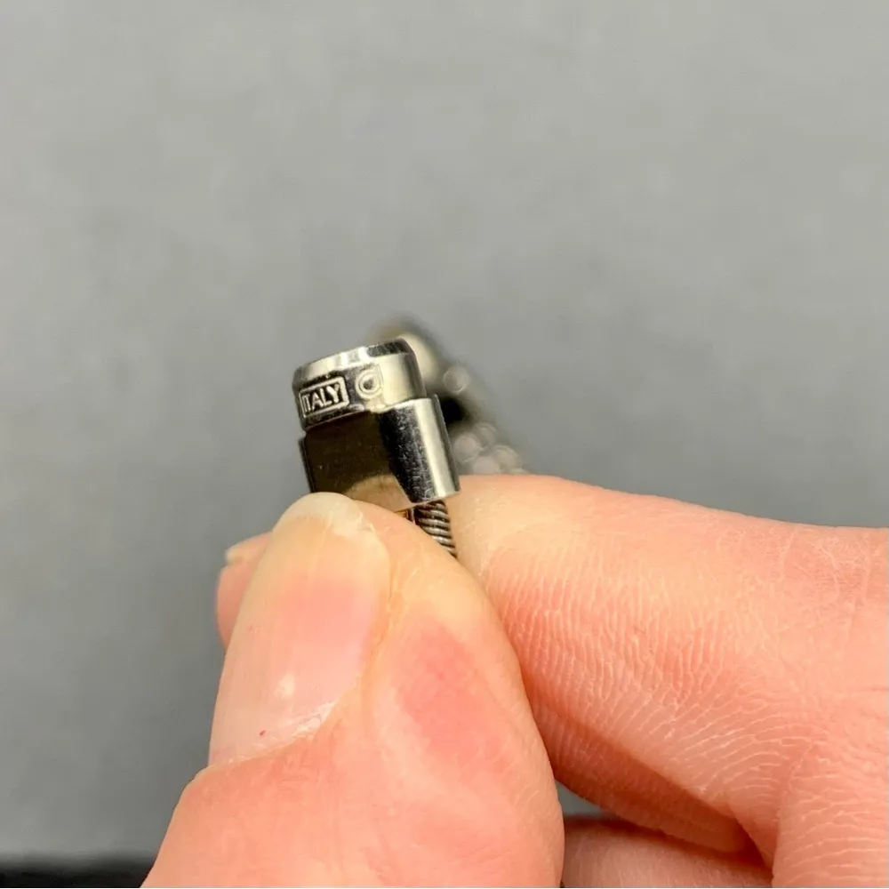 925 Italy Black Sterling Silver Crystal Mesh Bracelet Magnetic Closure 8.25” - Image 10