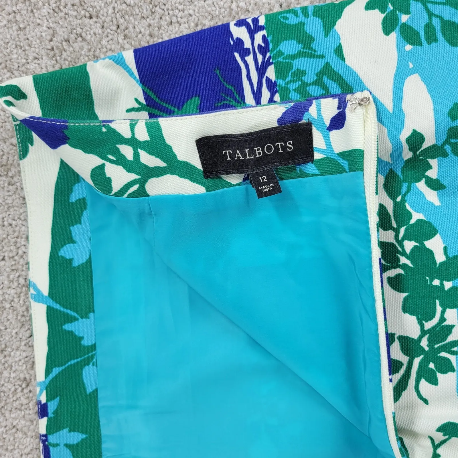 Talbots Womens Skirt 12 Green & Purple Lot of 2 Pencil Straight Stretch Casual - Image 5