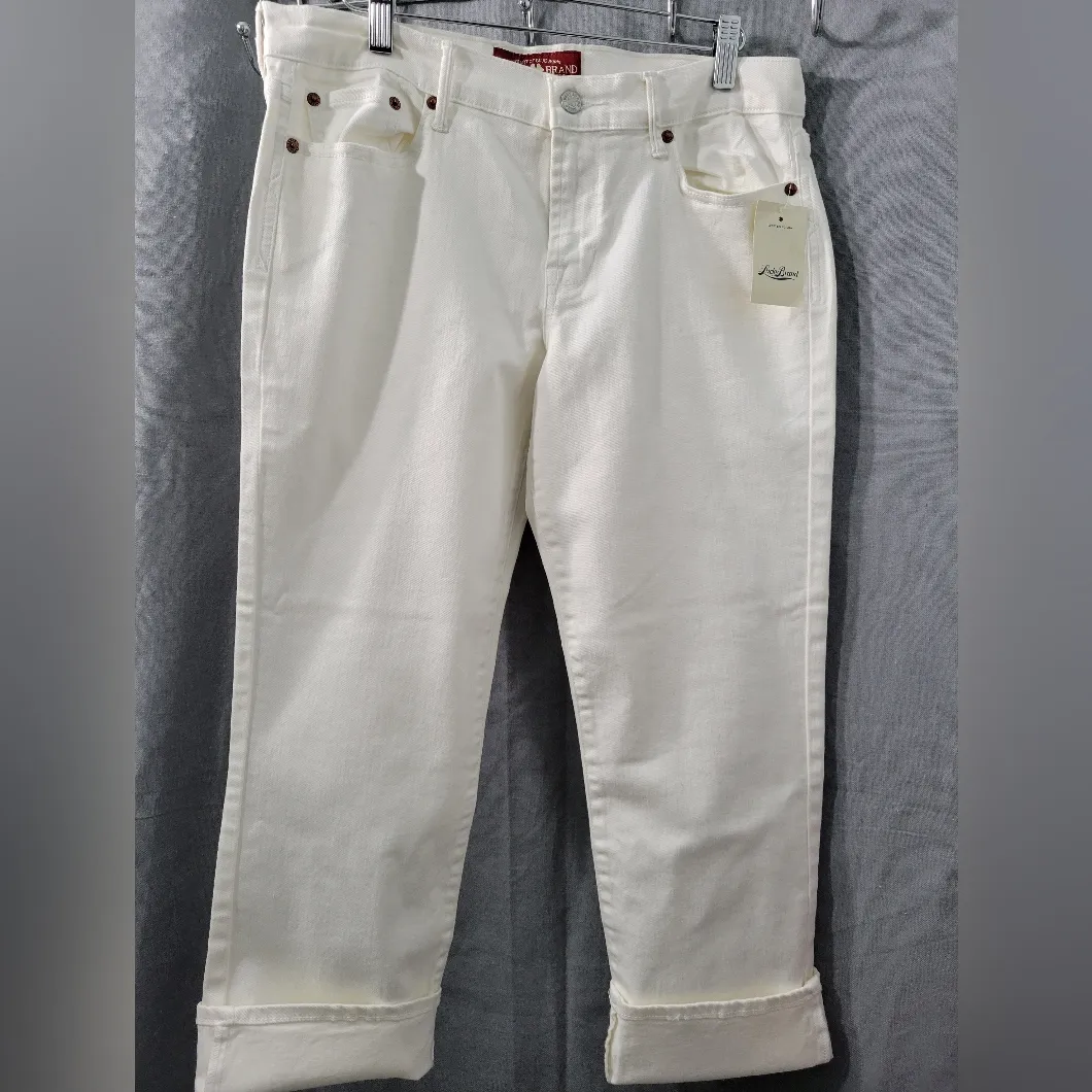Lucky Brand Sweet'N Crop Jeans  Women's White Size 10 - Image 3