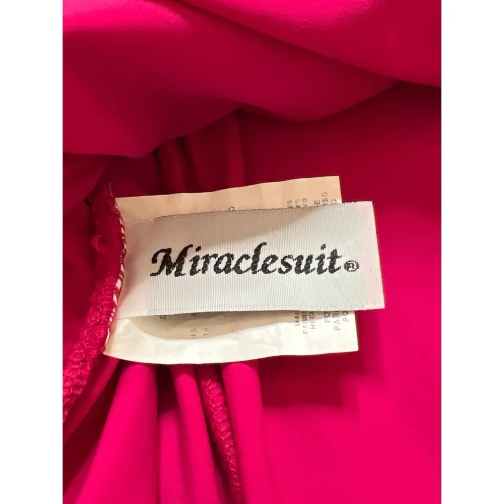 Miraclesuit Magenta Ruched Swimwear Tankini Top Sz 14 Women - Image 8