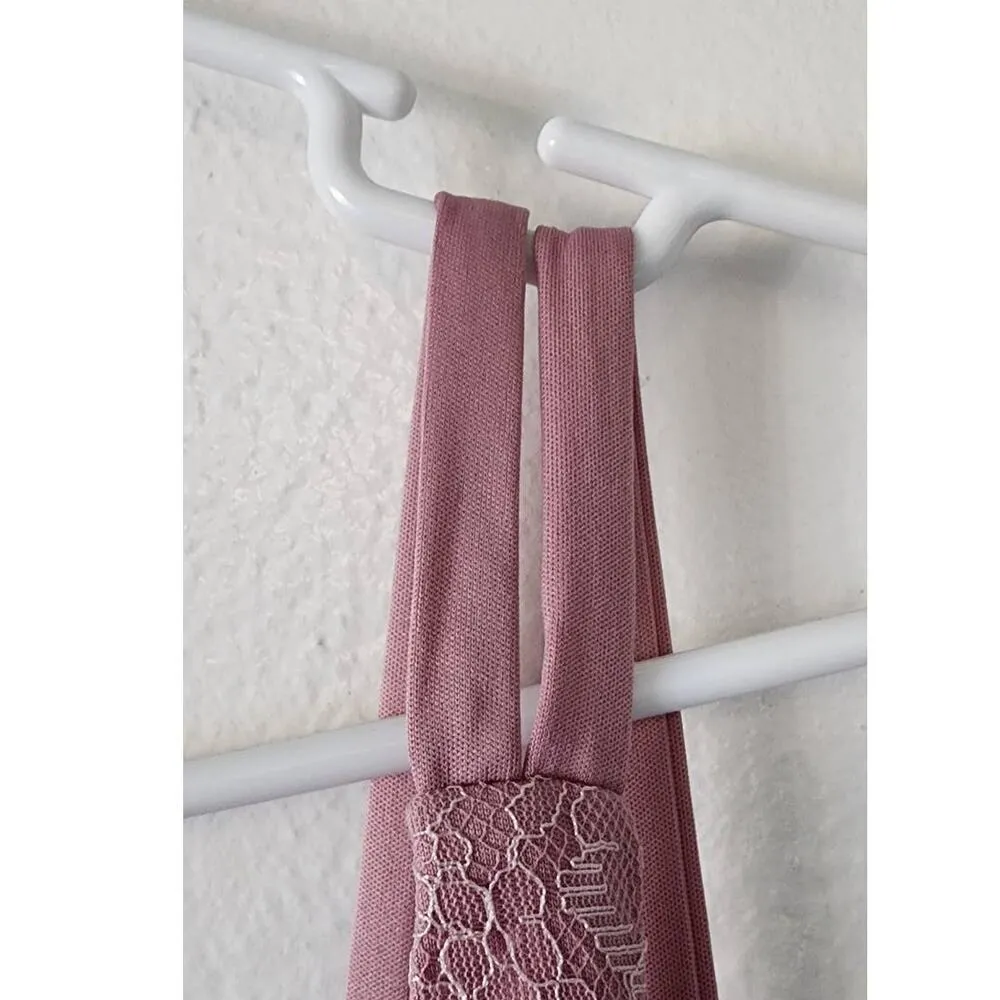 Lulus Fueled by Love Mauve Purple Lace Skater Dress Medium NWT - Image 8