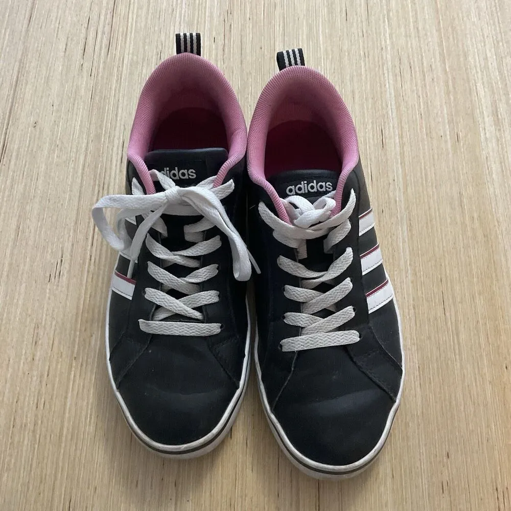 Adidas Leather Lace-Up Sneakers (753001) Black Pink  Womens Size 7M - Image 4
