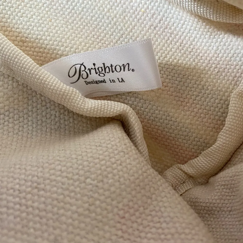 Brighton Red, White and You Mini Canvas Tote EUC - Image 6