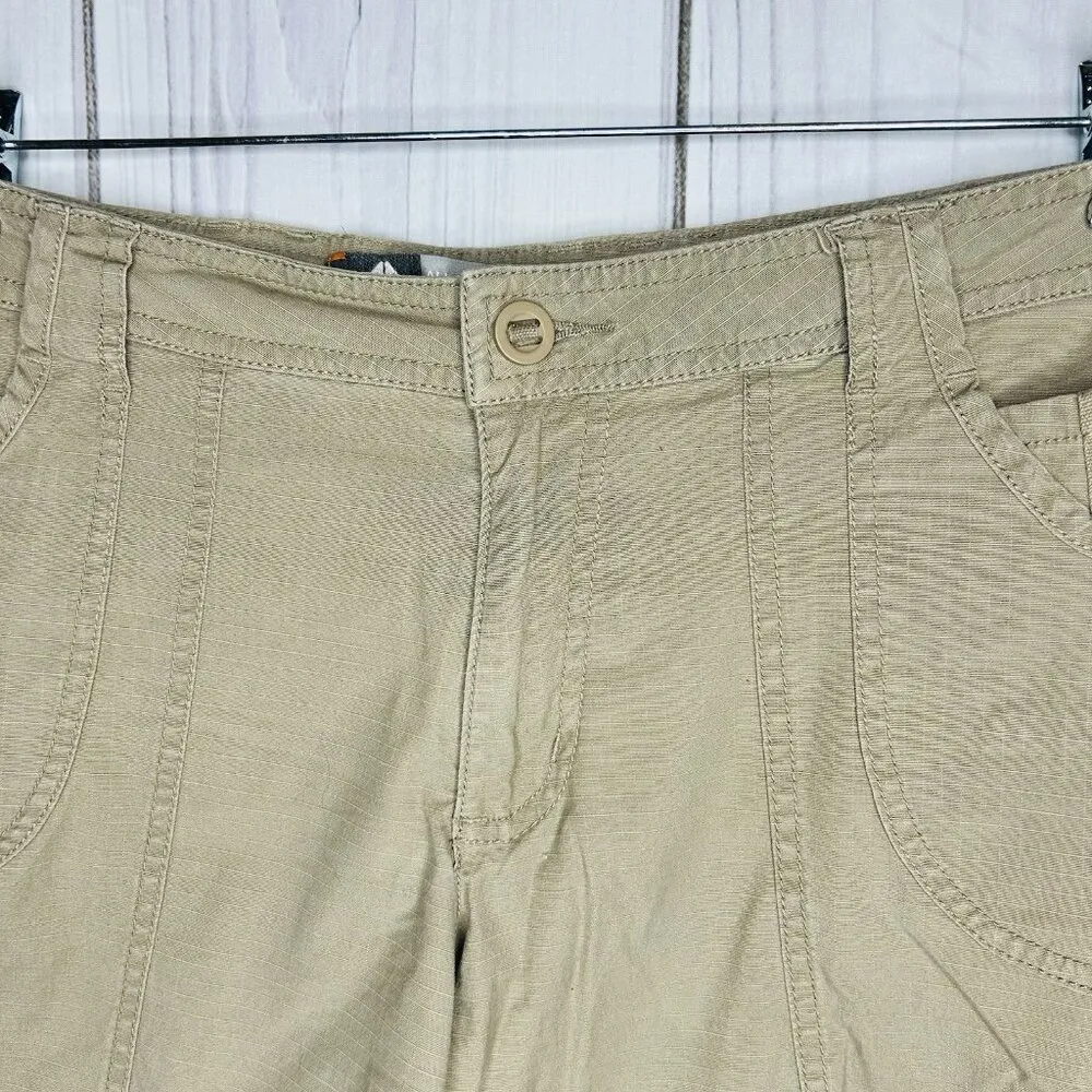 NIKE ACG Shorts Womens Sz 8 Utility Khaki Hiking Roll Cuff Outdoor Vintage Tan - Image 3