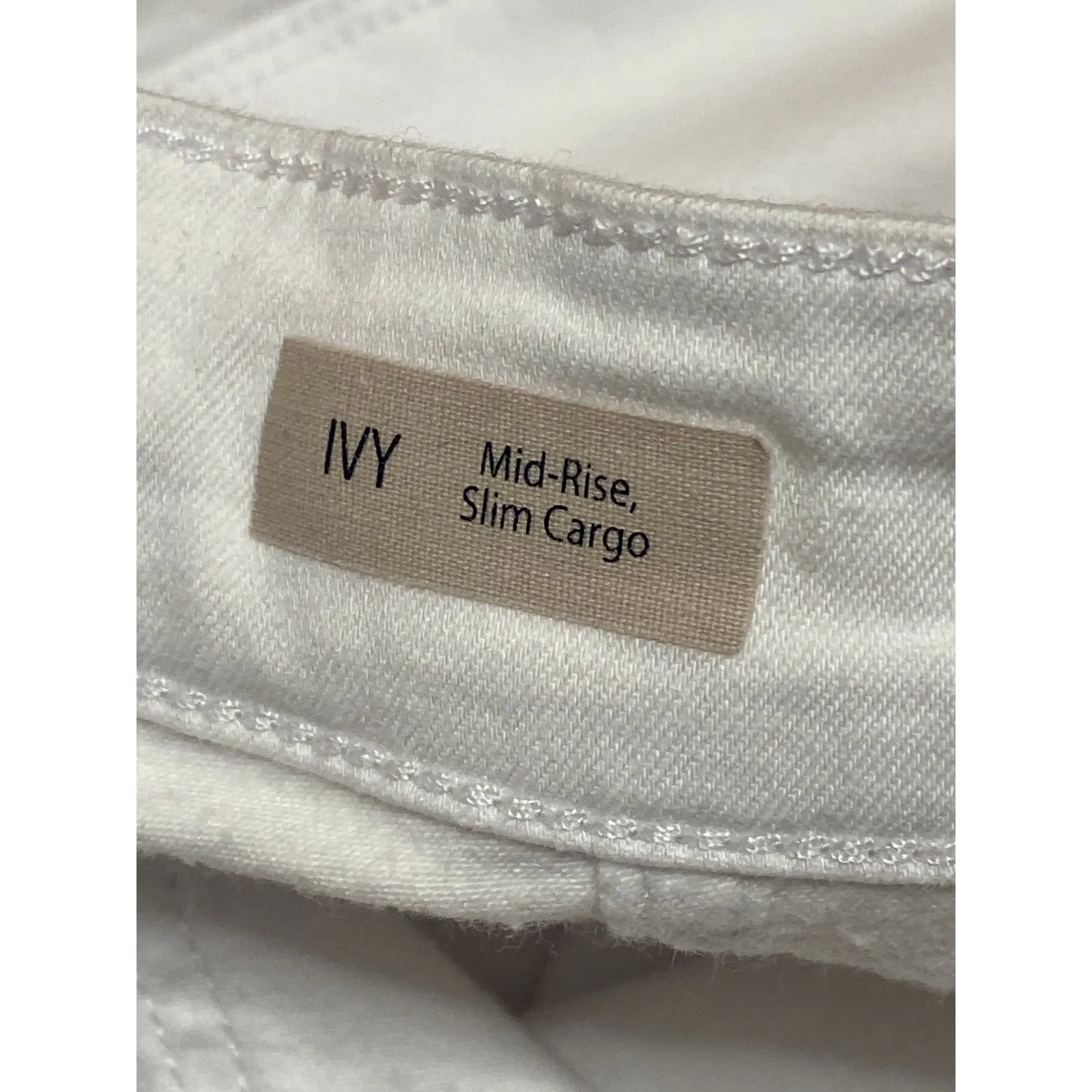 Mavi Women's White Mid Rise Slim Fit Straight Casual Cargo Denim Jeans Size M Size M - Image 4