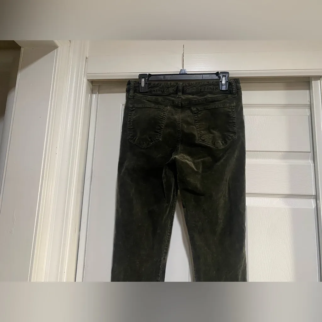 Lucky Brand AVA Super Skinny Women's 8/29 Green Soft Felt Fabric Pants Stretch - Image 8