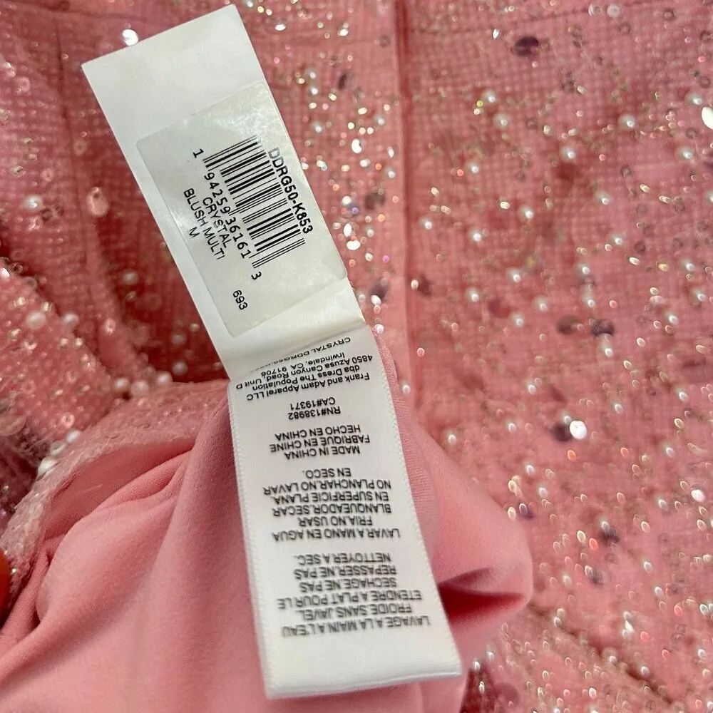 DRESS THE POPULATION Crystal Sequin Strapless Body-Con Minidress in Blush Multi - Image 7