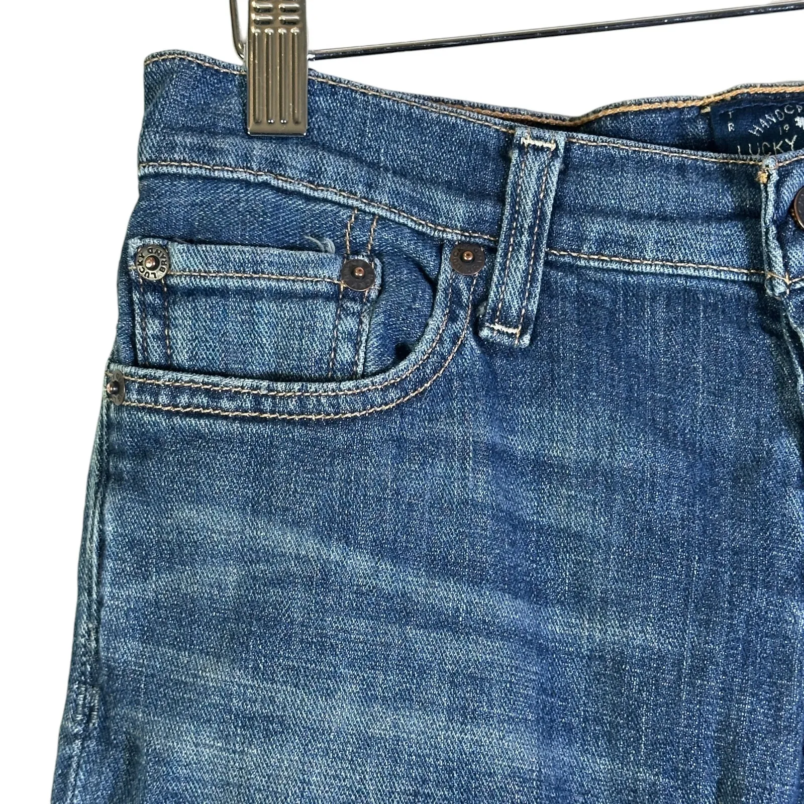 Lucky Brand Lil Maggie Flare Jeans Womens 0 Medium Wash Flare Stretch Western - Image 5