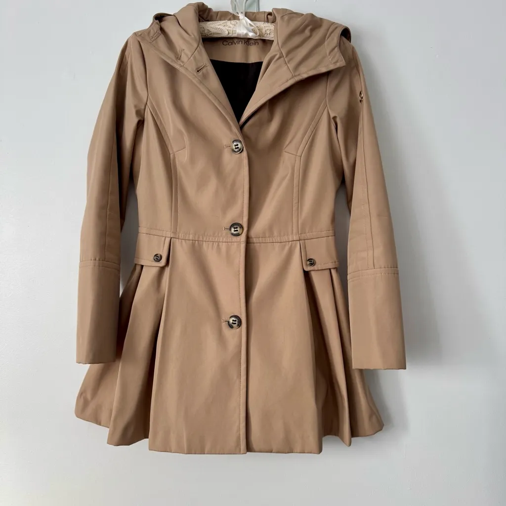 Calvin Klein Hooded Skirted Raincoat - Image 2