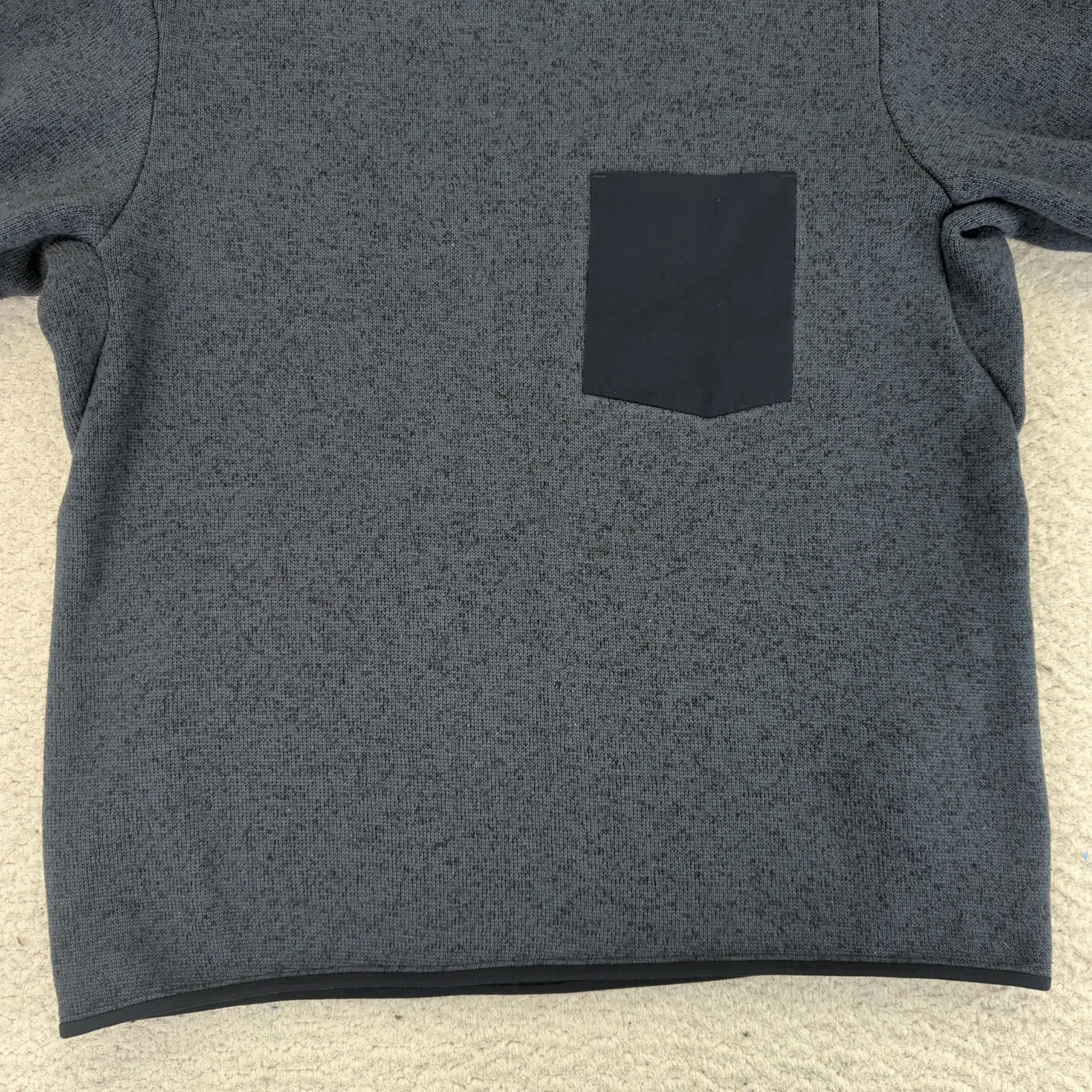 Arcteryx Womens Medium Covert Sweater Fleece Pullover Sweatshirt Blue Pocket Gray - Image 7