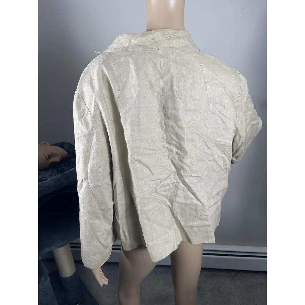 Rafaella Pleated‎ Blazer Size 2 X  B-R - Image 3