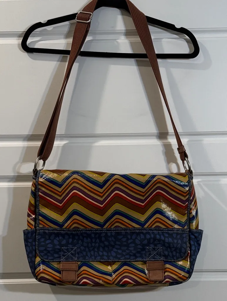 Vintage Fossil Key Per Shoulder Crossbody Messenger Bag Briefcase - Image 1