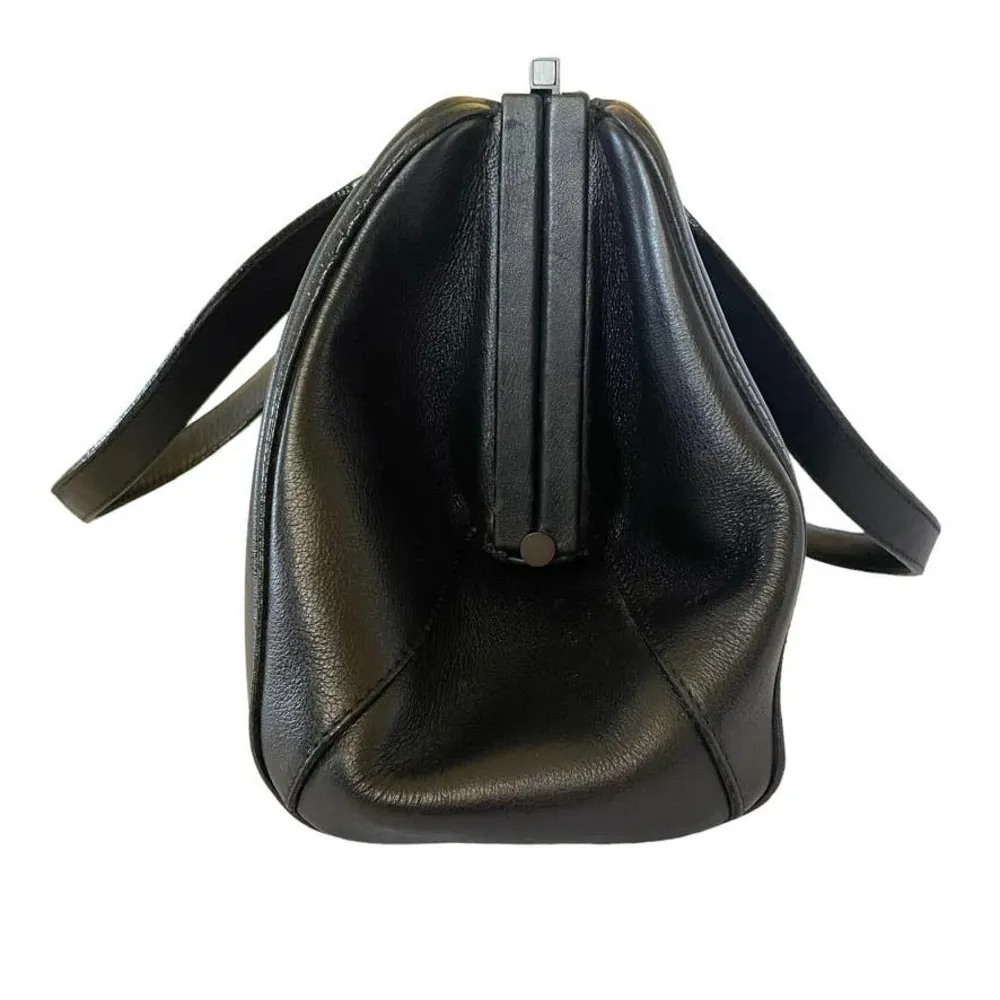 RARE L'Wren Scott Lula Black Leather Handbag Satchel Bag - Image 7