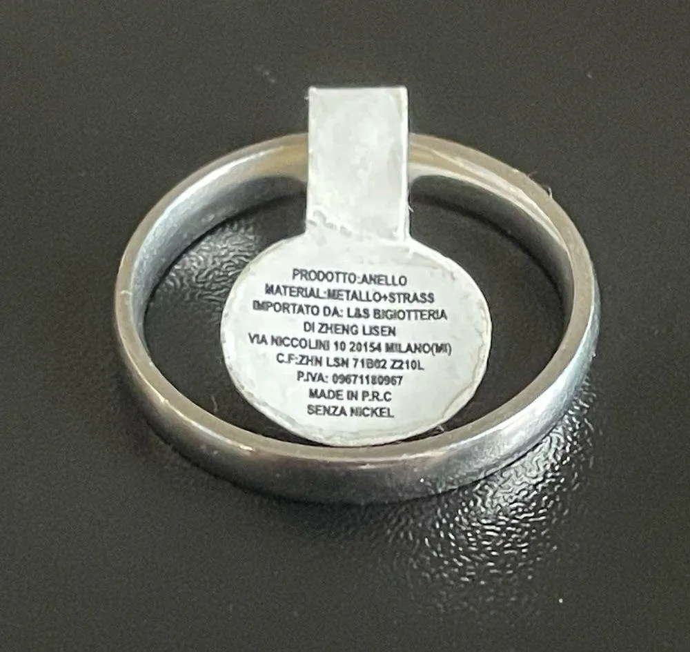 Silver stainless steel ring size 10 - Image 4