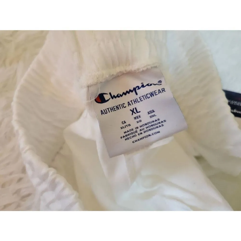 Champion Cotton White Drawstring Elastic Waist Shorts Size XL Women's New - Image 4