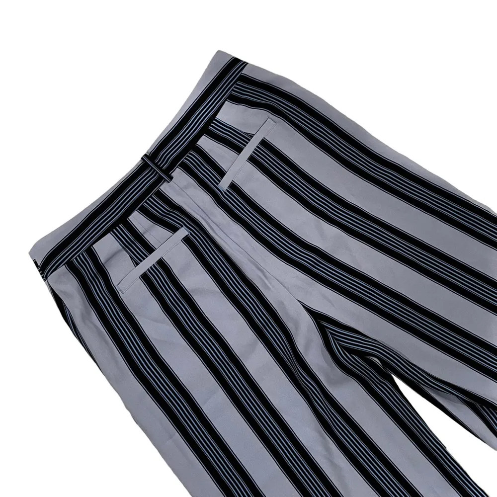 Ann Taylor LOFT Striped Crop Wide Leg Trousers, Sz 8P (missing tie sash) - Image 10