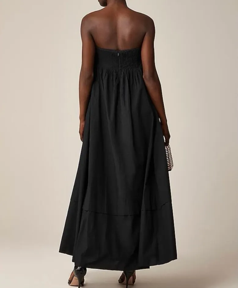 J. Crew Strapless Linen Poplin Maxi Dress  - Image 2