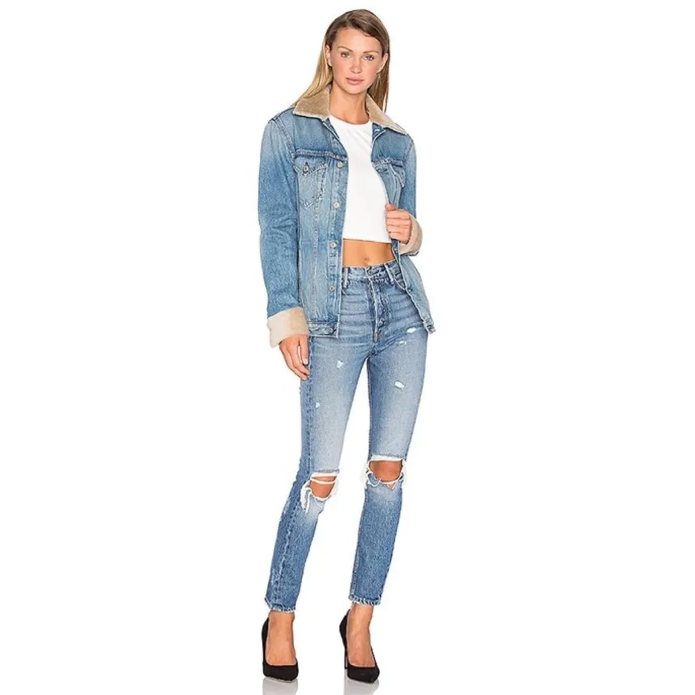 GRLFRND Karolina Ripped High Waist Ankle Skinny Jeans In Treasure Size 24 - Image 14