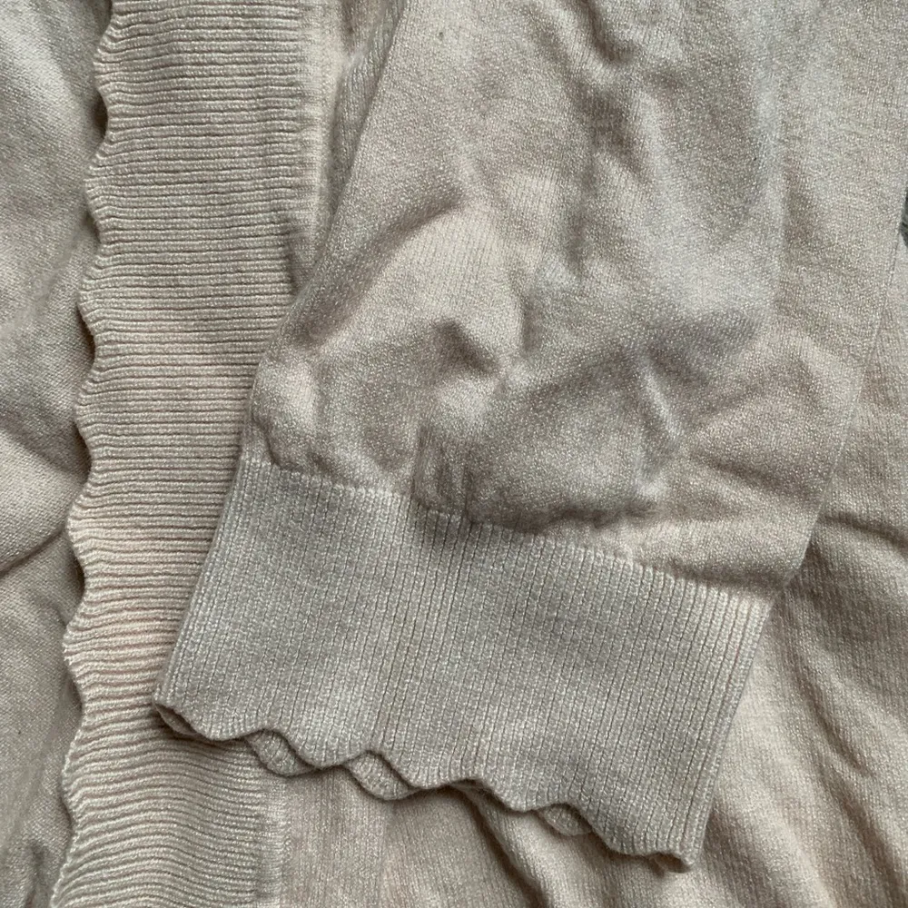 Evolution by Cyrus Light Pink Davison Scalloped Cardigan M Size M - Image 3