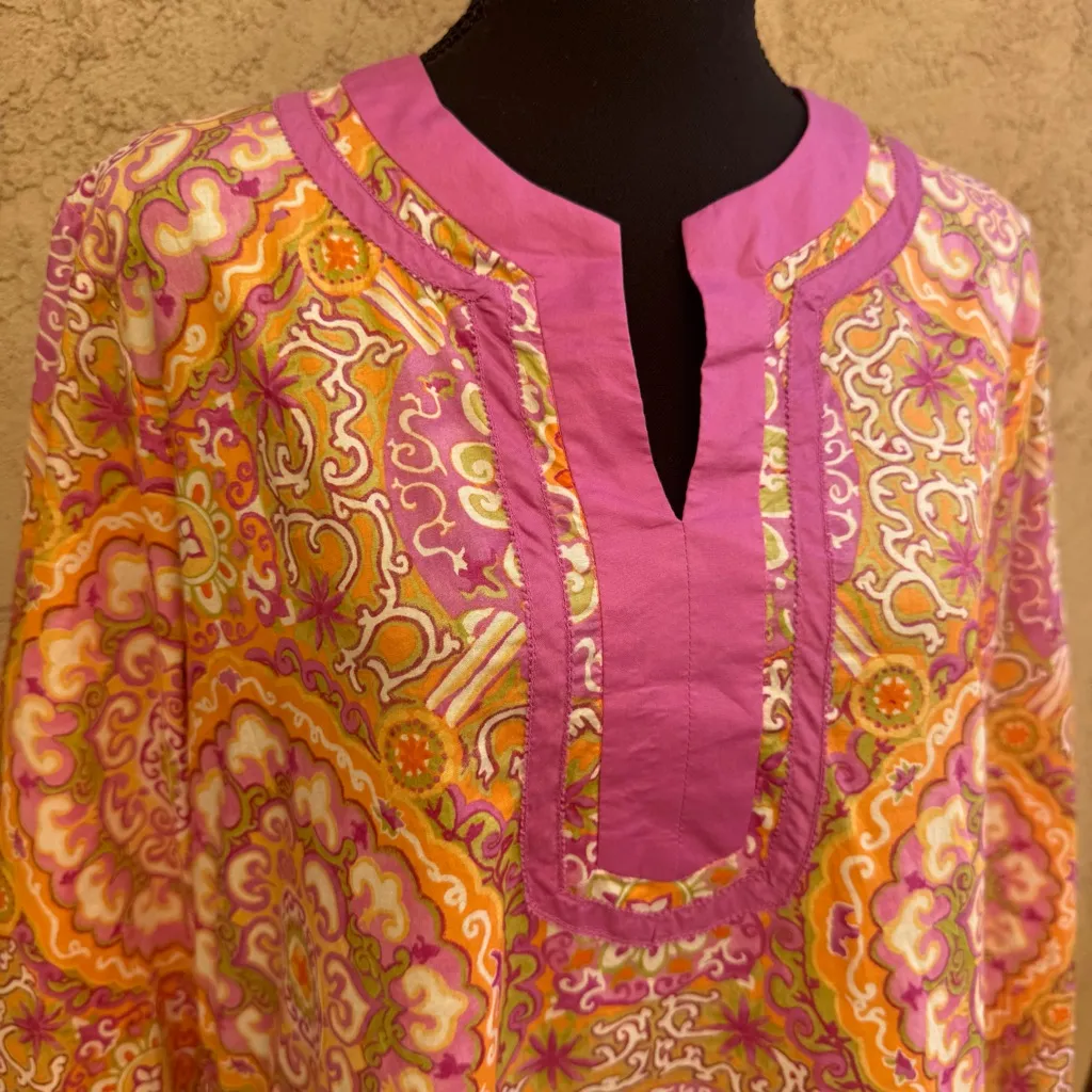 Oscar De La Renta Mandala Tunic Caftan Dress - Image 2