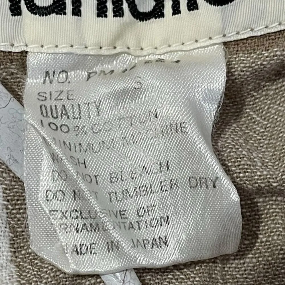 Vintage Issey Miyake Plantation Size Small Shirt Blouse Checkered Beige RARE - Image 9