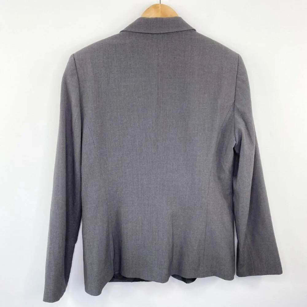 Tahari ASL Grey One-Button Long Sleeve Blazer Jacket Women's Size 12 - Image 8